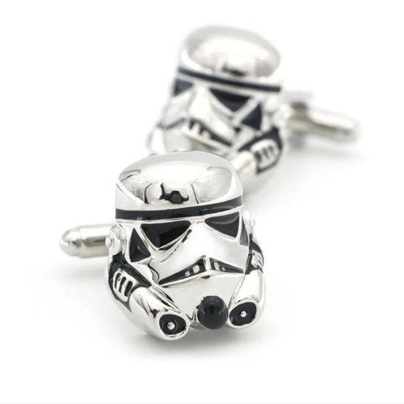 Star Wars Stormtrooper Stainless Steel Cuff Links - Picture 5 of 8